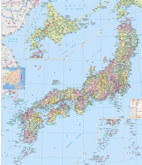 日本地图高清中文版