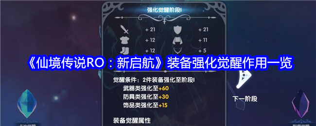 《仙境传说RO：新启航》装备强化觉醒作用一览_装备觉醒之后厉害吗