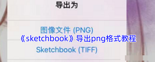 <strong>《sketchbook》导出png格式教程_sketchbook怎么导出png图片</strong>