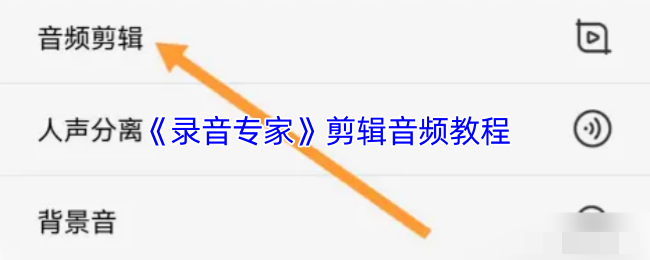 《录音专家》剪辑音频教程