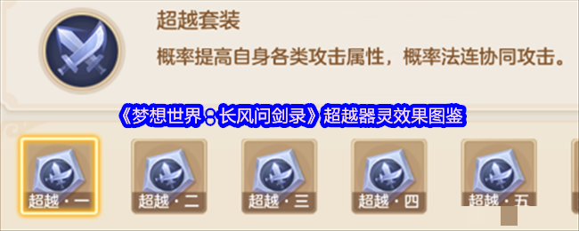 <strong>《梦想世界：长风问剑录》超越器灵效果图鉴_超越器灵怎么样</strong>